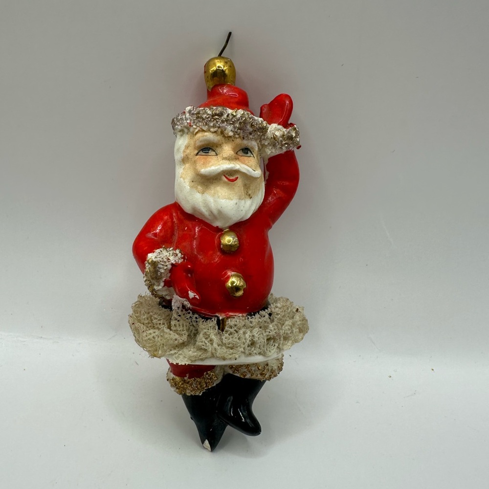 **RARE**. Ucagco Japan Ceramic spinner Santa